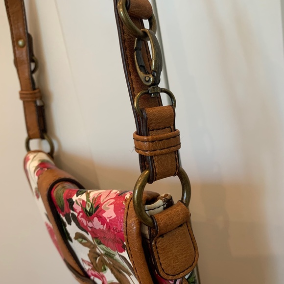 ALDO Crossbody Floral Purse with Cognac Accents - Picture 2 of 6